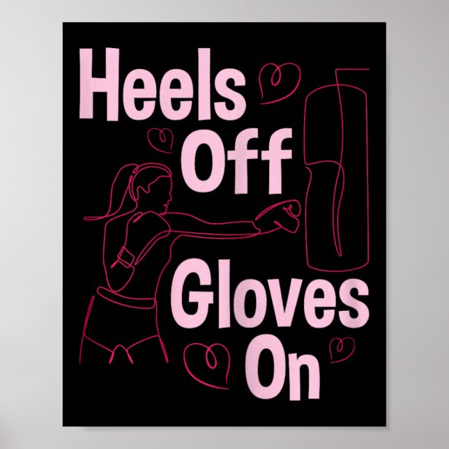 Klacken Av Handskar På - Boxning Kickboxning Kickb Poster (Framsidan)