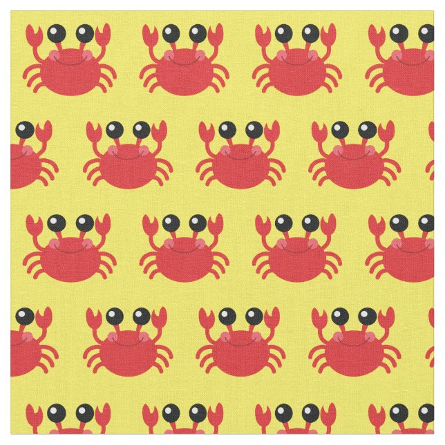 Kläckkrabbor Kids Beach Animals Tyg (Närbild)