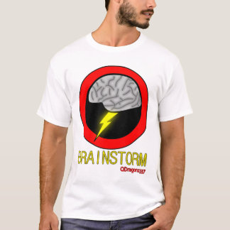 Kläckning av ideer - manar vit t-shirt