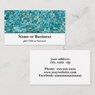 Kläckning i bassäng visitkort