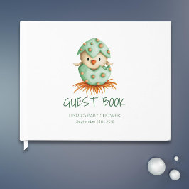 Kläckning snart Grönt Bird Baby Shower Gästböcker