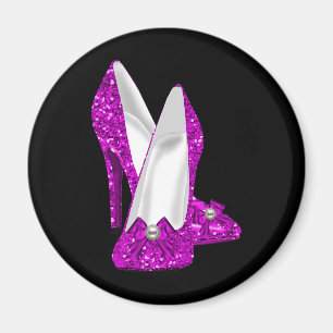 Klackskor Stilett Glitter Rosa Magnet