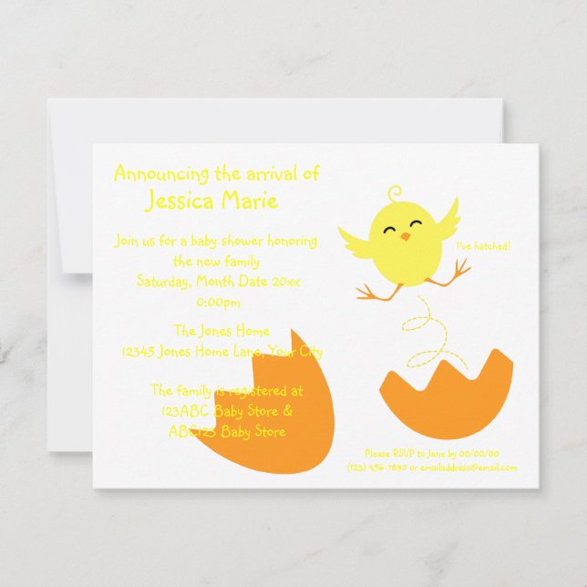 Kläckt Inbjudningar (Framsida)