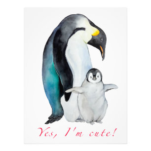 Kläckvattenfärgsmassor penguiner fototryck