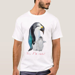 Kläckvattenfärgsmassor penguiner t shirt