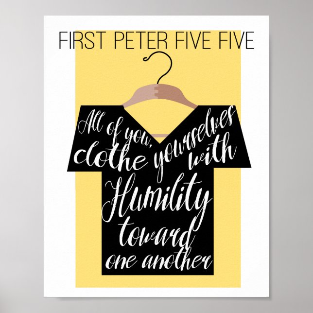 Kläd er med ödmjukhet, skript poster (Framsidan)