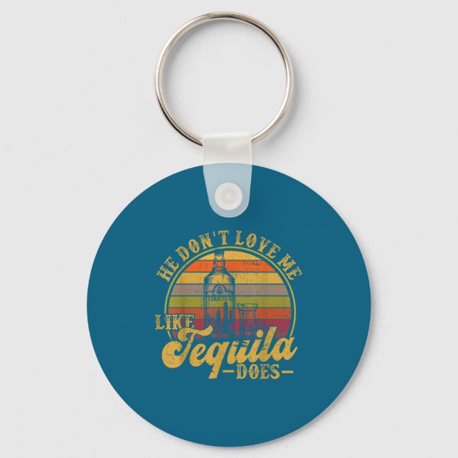 Kläd He Liknar Tequila Mexikansk Drickande Nyckelring (Framsida)