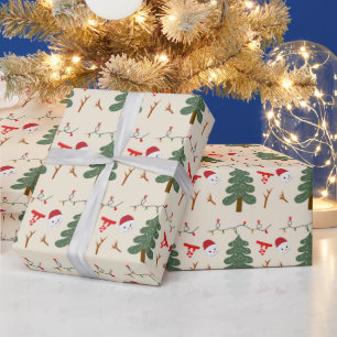 Kläda Snögubbar och Julgranar jul Presentpapper