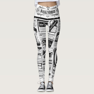 Kläda tidningsartiklar leggings