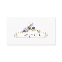 Klädboutik | Logotyp med blommig klädhängare