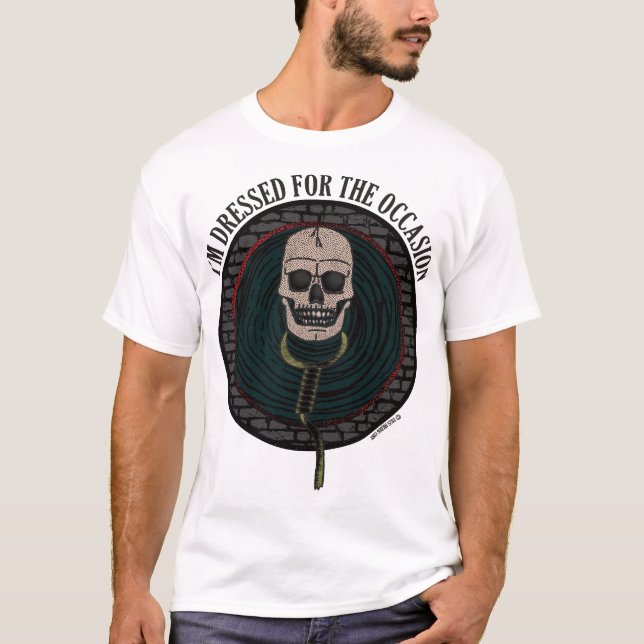 Klädd för tillfället Döskalle  T Shirt (Framsida)