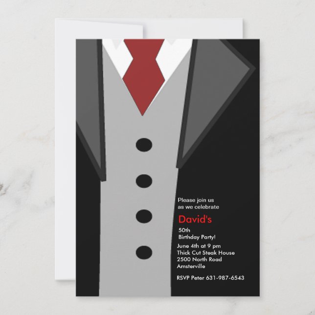 Klädd i svart vit inbjudningar (Framsida)