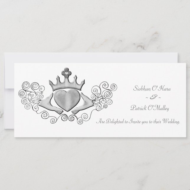 Kladdagh (Silver) Inbjudningar (Framsida)