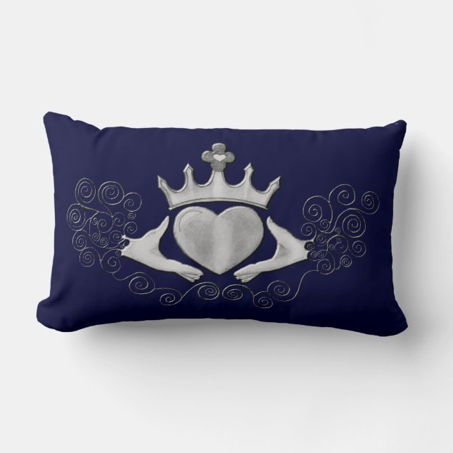 Kladdagh (Silver) Lumbarkudde (Framsida)