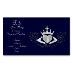 Kladdagh (Silver) Magnetiska Visitkort