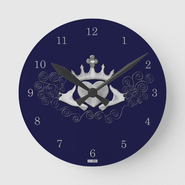 Kladdagh (Silver) Rund Klocka (Framsida)