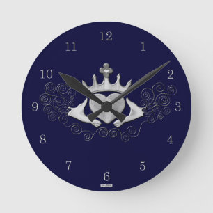 Kladdagh (Silver) Rund Klocka