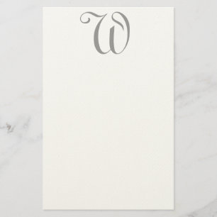 Klädde med filt den redigerbara monogramen för brevpapper