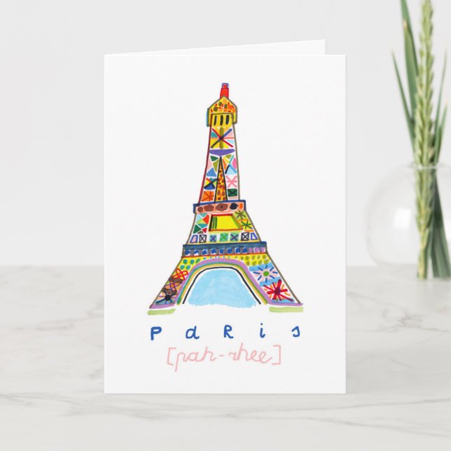 Klädde med filt spetsteckningen av Paris Kort (Framsida)