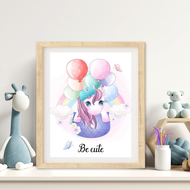 Kläddjurssköljning Fototryck (Be Cute Animal Nursery Wall Art)