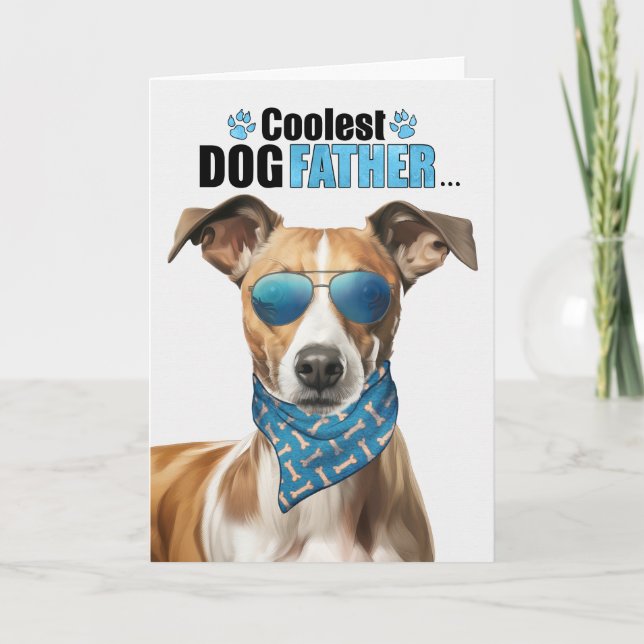 Kläddra Hund Coolest Pappa Fars dag Helgkort (Framsida)