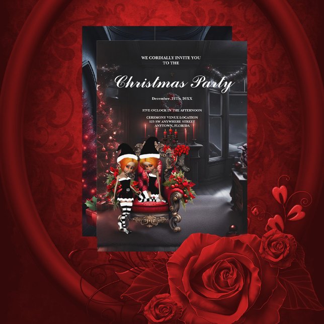 Kläddra i små mörkar. inbjudningar (Dark Christmas)