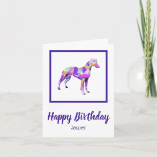 Kläddra Italienska Greyhound Hund Silhouette PPY&B Kort
