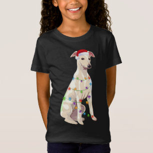 Kläddra Juldagen Ljus Julafton Hund älskare Santa T Shirt
