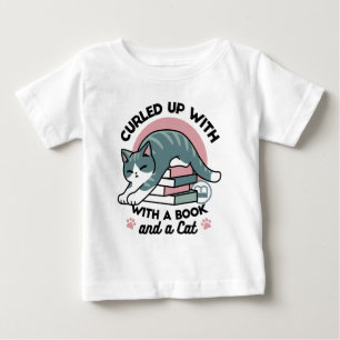 Kläddra med Bok och en katt - Mysigt katt T Shirt