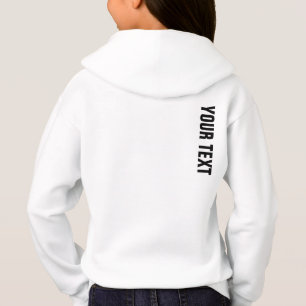 Kläddra tillbaka utskrift Lägg till Namn Text Girl T Shirt