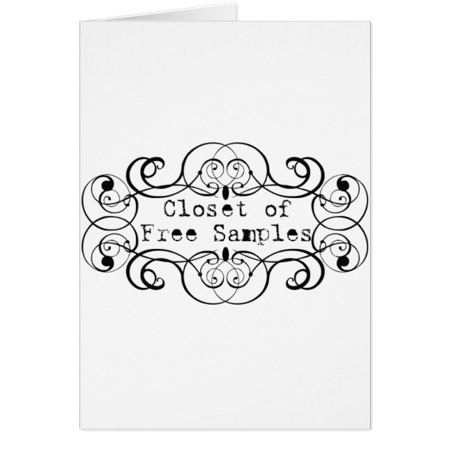 Kläder av gratisprover hälsningskort (Framsidan)