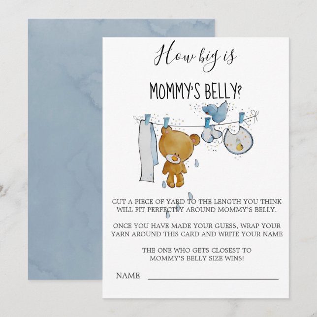 Kläder av Nalle hur stor Mammans belly är (Fram/baksida)