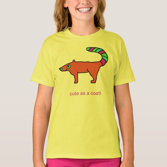 Kläder av typen "Cute as a Coati" Tee (Framsida)