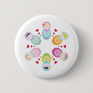 KLÄDER: babushka dockor - mandala Knapp