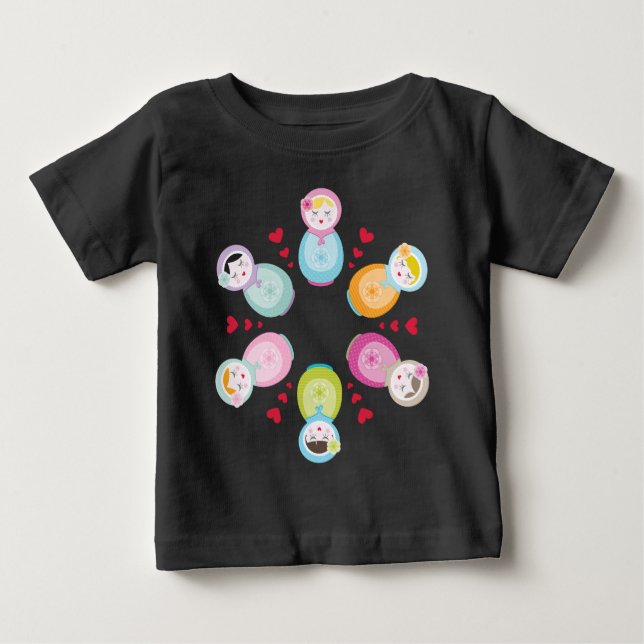 KLÄDER: babushka dockor - mandala T Shirt (Framsida)