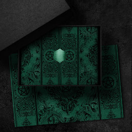 Kläder, blommande | Emerald Grönt Fantasy Pentacle