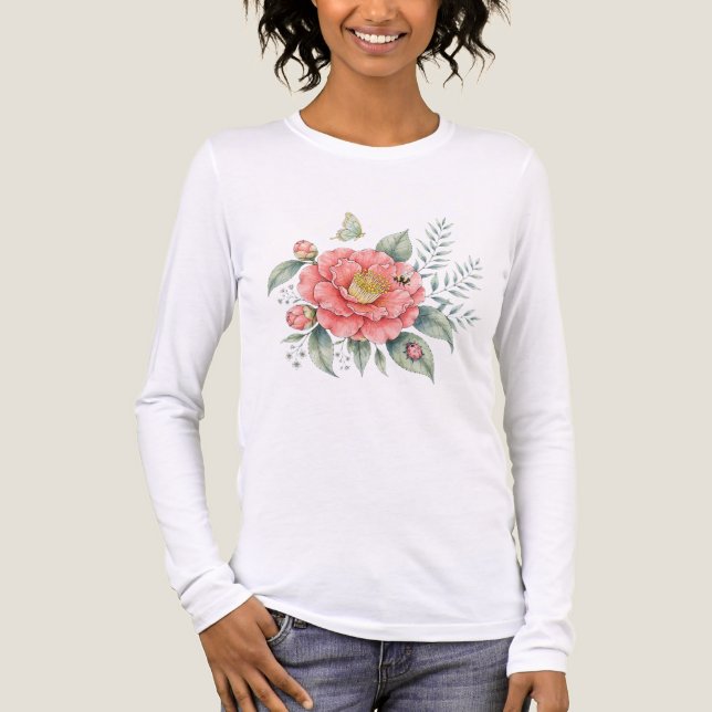kläder blommor  t shirt (Framsida)