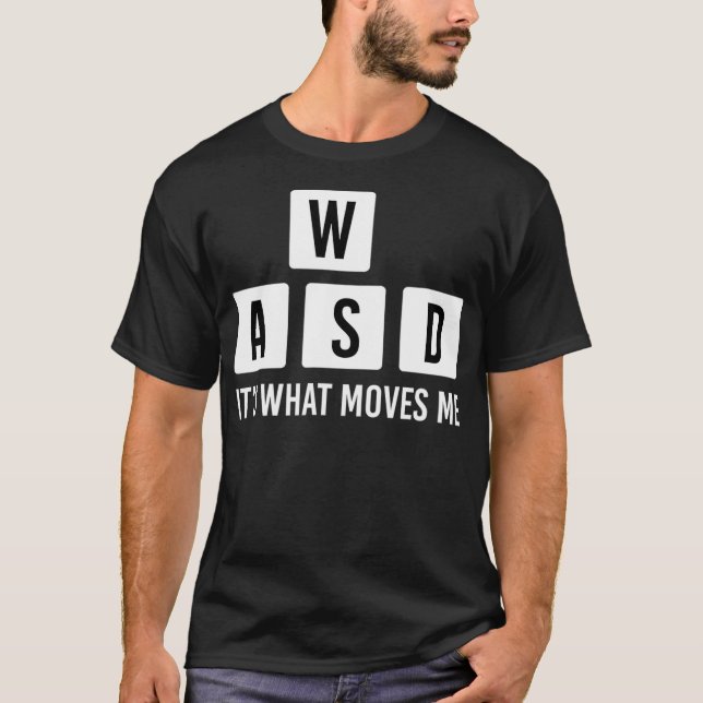 Kläder Datorspel Geek var det som mov. T Shirt (Framsida)