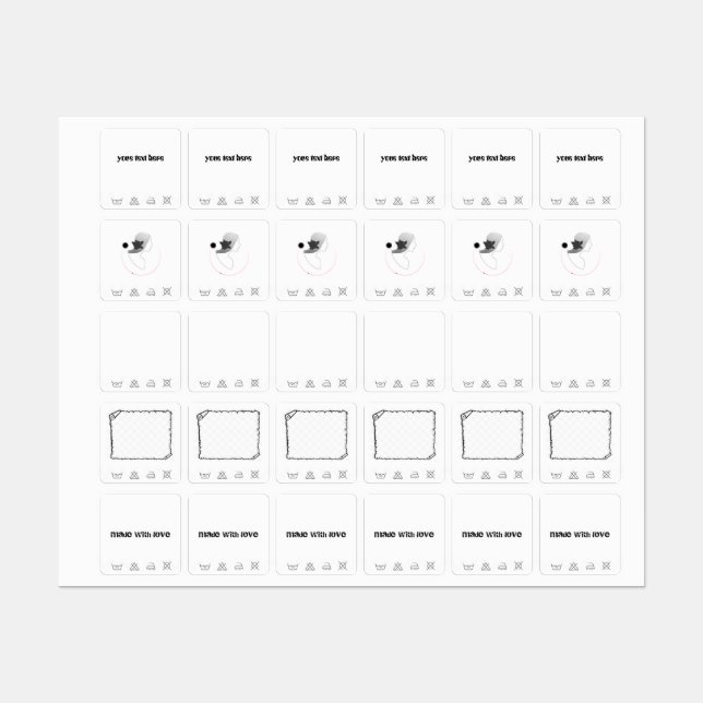 Kläder etikett (Ark)