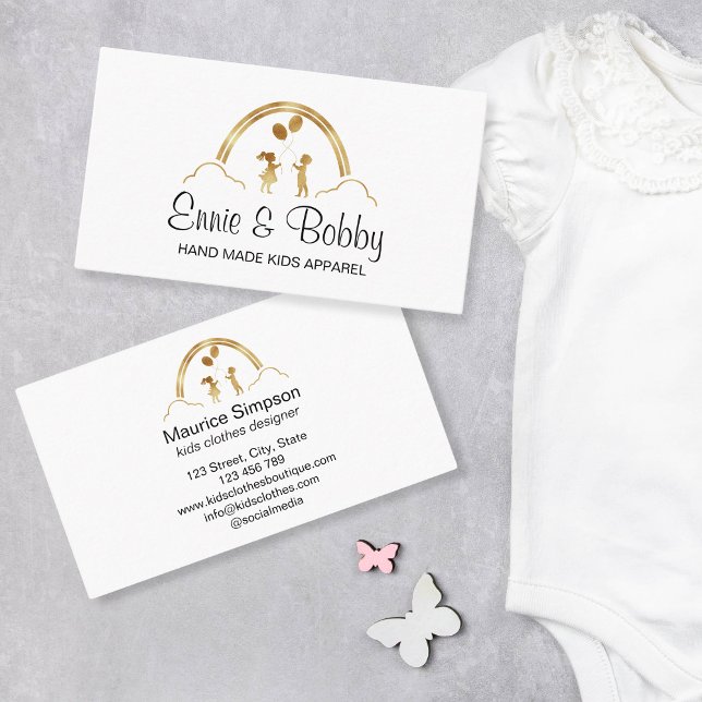Kläder för barn Boutique Retail Baby Boutique Visitkort (Skapare uppladdad)