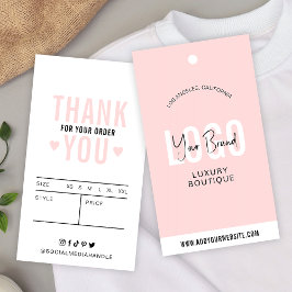 Kläder för kvinnlig Rosa Etiketter Boutique-Märkre Visitkort