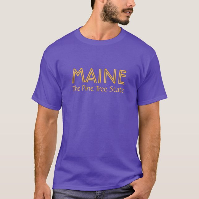 Kläder för MAINE-anpassningsbar Tee Shirt (Framsida)
