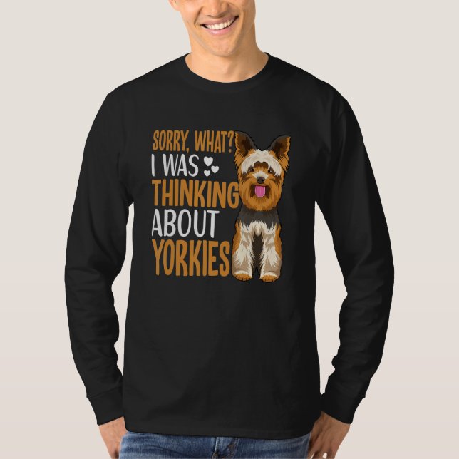 Kläder för yorkshire terrier ägare t shirt (Framsida)