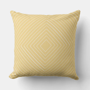 Kläder gult Kapslad Thin White Squares Tribal Kudde