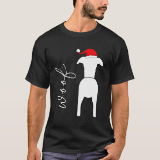 Kläder Hund design med Jultomten Hat för Kristus T Shirt
