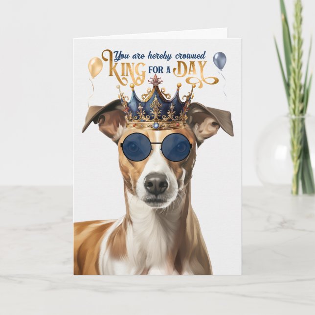 Kläder Hund Kung för daglig födelsedag Kort (Framsida)