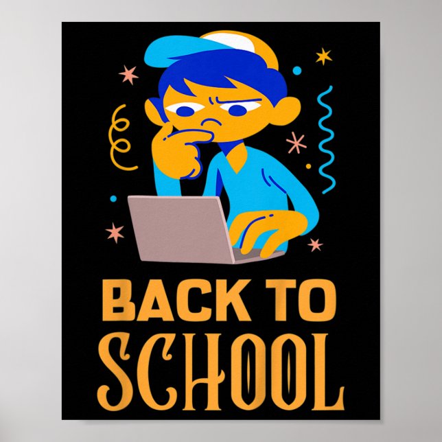 Kläder i Back to school Back to school, barnkläder Poster (Framsidan)