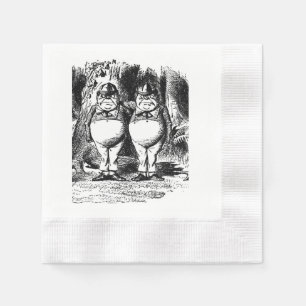 Kläder i underlandet Tweedle Dee och Dum napkin Pappersservett