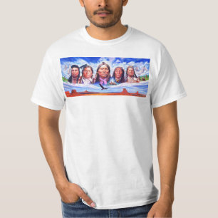 Kläder, inhemska amerikaner, som målar Manar White T Shirt