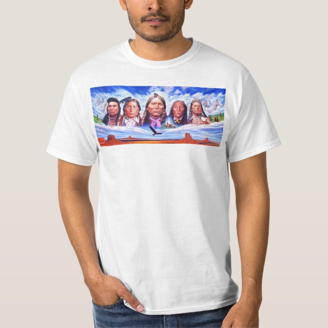 Kläder, inhemska amerikaner, som målar Manar White T Shirt (Framsida)